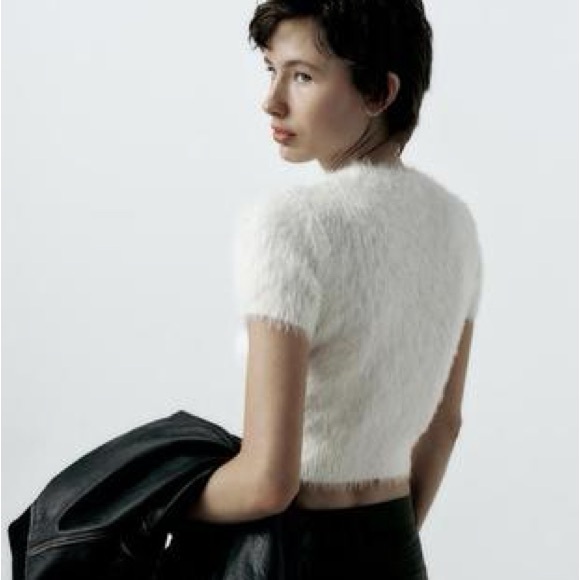 Zara faux FUR JEWEL SWEATER - Picture 5 of 5